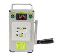 Generador portátil Generador de manivela, DC 220 V Estación de energía portátil Cargador de manivela Dinamo Generador for acampar Generador de emergencia al aire libre
