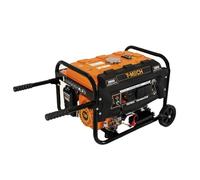 Generador Portátil Monofásico a Gasolina 3300W 7HP 12L | 4 Tiempos 210cc | Salida 230V AC 12V DC | Arranque Eléctrico con Llave | Pantalla Digital p/Fácil Operación | Ruedas y Manijas p/transporte