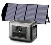Generador solar ALLPOWERS R1500, central eléctrica de 1152Wh, equipada con un panel solar SP029 de 140W, 4 tomas AC de 1800W, 2 tomas PD de 100W para carga rápida, apto para camping, RV, emergencia
