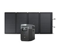 Generador solar DELTA 2 Max EcoFlow Capacidad 2048Wh Batería LFP Estación portátil y panel solar 220W Hasta 3100W de salida CA Carga 0-100% en 81 min Exteriores, acampadas, autocaravanas, balcones