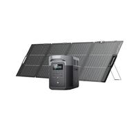Generador solar EcoFlow DELTA 2 Max con panel solar portátil de 220 W | Capacidad 2048Wh Batería LFP, Hasta 3100W de salida CA Carga 0-100% en 81 min Exteriores, acampadas, autocaravanas, balcones