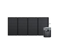 Generador solar EcoFlow DELTA 2 Max con panel solar portátil de 400 W | Capacidad 2048Wh LFP, Hasta 3100 W de salida CA Carga 0-80% en 53 min Exteriores, acampadas, autocaravana, balcones
