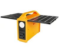 Generador Solar Portátil 200W con Paneles Solares Integrados Plegables | 110V/220V Onda SinEstación de Energía de Emergencia con Panel Solar Integrado para Camping, Casa y Obra(200W,110V)