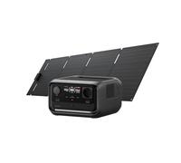 Generador solar portátil EcoFlow River 3 Plus con 60 W panel solar, batería LFP de 286 Wh, potencia de salida de 1200 W, 16 horas de autonomía para dispositivos de menos de 100 W, para camping