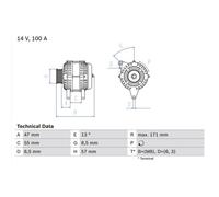 BOSCH 0 986 040 370 Alternador
