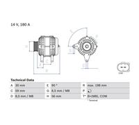 Generador trifásico BOSCH 0 986 081 930