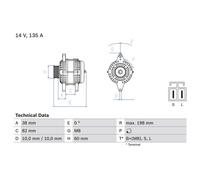 Generador trifásico BOSCH 0 986 082 190