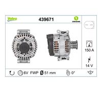 Generador trifásico VALEO ORIGINS NEW VALEO 439671