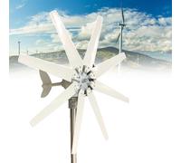 Generador Turbina Eólica 8000W Con 8 Aspas, Eje Vertical Para Generación de Energía al Aire Libre en el Hogar, Molino de Viento 48V