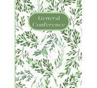 General Conference Notebook Church of Jesus Christ of LDS Study Journal Youth Missionary Gift nature leaves branches green cover one year two ... book neutral one year two conferences