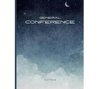 General Conference Notebook Church of Jesus Christ of LDS Study Journal Youth Missionary Gift watercolor painting night sky stars moon cover one year ... impressions book one year two conference