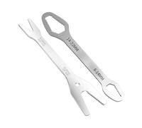General - Llave inglesa para coche, juego de dos piezas con doble extremo, acero al carbono tratado térmicamente, textura de agarre antideslizante, herramienta de reparación de bicicletas para el
