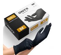 general merchandising Talla M || Guantes de Nitrilo Negros ONYX || Sin Polvo, Ambidiestros y de Un Solo Uso || Resistentes y Antideslizantes || Ideales para Uso Médico, Industrial y Doméstico