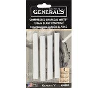 General Pencil Palitos de carbón comprimido, multicolor, 4 unidades (paquete de 1)