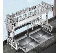General Stainless Steel Over Sink Dish Drying Rack - Large Capacity Kitchen Sink Dish Drainer Storage Organizer For Countertop, Efficient Dish Storage Organization,4950 Single Layer 85Cm