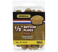 General Tools 1/2-Inch Button Plugs, Roble, Paquete de 50 (311012)