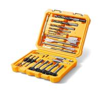 General Tools 2935ST - Juego de brocas esenciales para carpintería de 22 piezas, incluye perforadora central automática, puntas de punta, brocas de fregadero de mostrador, brocas Forstner, brocas de