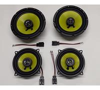 GENERALCAR - Lote de altavoces + cables para Peugeot 206 CC (Coupe Cabriolet) delantero y trasero