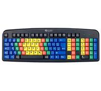 GeneralKeys Teclado para Aprender: Teclado de Ejercicios USB con codificación de Colores para el Sistema de 10 Dedos (Aprendizaje 10 Dedos, Colorido, Colorido)