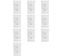 Generchin 10X Salida GFCI de 20 A, Receptáculo Eléctrico GFI con Indicador LED, Interruptor de Circuito de Falla A A Prueba de Manipulaciones de 20 A