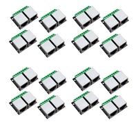 Generchin 16 Piezas RJ45 Ethernet Placa de Ruptura de Terminal Hembra Dual, Placa de Conector de Paso de 3,5 mm Terminal Adaptador de Red Blindado