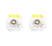 Generchin 164 Piezas Kit de Paquete de Engranajes Juego de Accesorios de Surtido de Engranajes DIY para Robot de Automóvil de Juguete Varios Bujes de Correa de Eje de Engranaje