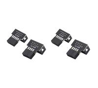Generchin 2 Juego de Cabezal USB 2.0 de 10 Pines y 90 Grados en Ángulo hacia Abajo y hacia Arriba, Macho A Hembra, para Adaptador de Extensión de Placa Base