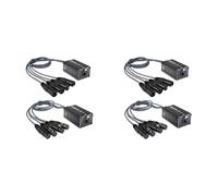 Generchin 2 Par XLR Macho/Hembra Serpiente de 4 Canales 3 Pines XLR/A Ethercon RJ45 Cat5/Cat6 Extensor Ethernet para Escenario en, Negro