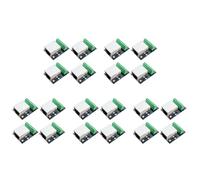 Generchin 20 Piezas RJ45 Ethernet Hembra Conector de Enchufe Placa de Ruptura, Placa de Conector de 2,54 mm Terminal Adaptador de Red Blindado