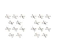 Generchin 20PCS Shed Puerta Bisagras Cocina Gabinete Oculto 360 Grados de Rotación de Pivote de Acero Inoxidable Giratorio 57x16mm