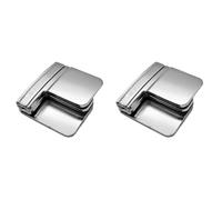 Generchin 2X Abrazadera de Ajuste de CinturóN Clip de CinturóN Multifuncional Hebilla de Ajuste Pantalones Cintura Hebilla de CinturóN Plegable RetráCtil, Plata