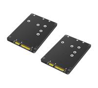 Generchin 2X Adaptador 2 en 1 Que Combina M.2 NGFF Key B y MSATA SSD A 2.5 SATA3 con Caja de Plástico para SSD