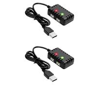 Generchin 2X Cargador 2 en 1 2S 7,4 V con Conector XH-3P para Coches y Camiones RC AX24 SCX24 UTB18 SCX24, Baterías de Litio 2S 7,4 V