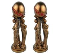 Generchin 2X el Mundo Es Tu Estatua, Trofeo para Oficina, Decoración del Hogar, Cumpleaños, Ceremonia de Graduación, Estatua de Resina