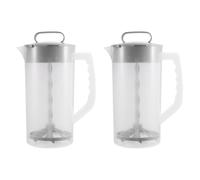 Generchin 2X Jarra Mezcladora para Bebidas, Jarra de Agua de Plástico de 2 Cuartos/64 Oz con Tapa, Recipiente para Jugo de Fácil Mezcla, Cuchillas de Plástico en Ángulo