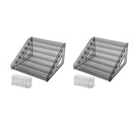 Generchin 2X Organizador de Pintura Acrílica (7 Niveles), Soporte para Pinceles (26 Ranuras), Organizador de de Pintura, para Tintas con Alcohol y Colorantes Alimentarios