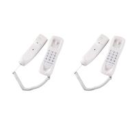 Generchin 2X Teléfono de Pared, Teléfono con Cable, Teléfono Fijo, Teléfono Residencial, Extensión Pequeña, Extensión Pequeña para Colgar, Hotel, Oficina en Casa,