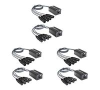 Generchin 3 Par XLR Macho/Hembra Serpiente de 4 Canales 3 Pines XLR/A Ethercon RJ45 Cat5/Cat6 Extensor Ethernet para Escenario en, Negro
