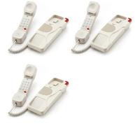 Generchin 3X Teléfono con Cable Trimline con Botón de Emergencia SOS, Volumen de Timbre Ajustable y Montaje en Pared, Color