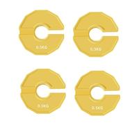 Generchin 4 Discos de Gimnasio Micro-Tipo, Fraccionarias, Pesas de Goma Adicionales para Entrenamiento de Fuerza, 0,5 Kg, Amarillo.