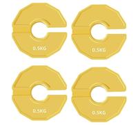 Generchin 4 Discos de Goma para Pesas Fraccionarias con Forma de Micromancuernas para Gimnasio, con Apertura Adicional de 35 mm y 0,5 Kg