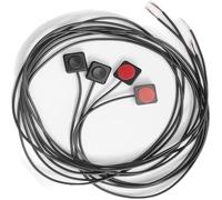 Generchin 4 Interruptores Momentáneos, Botón Pulsador Momentáneo, Interruptor de Encendido y Apagado, Montaje de 12 V, 24 V, Miniinterruptor de Botón, Longitud de Línea 120 cm