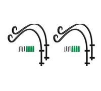 Generchin 4 Soportes para Plantas Colgantes de Alta Resistencia, Soporte Curvo para Colgar en la Pared Exterior de 16 Pulgadas para Cestas de Flores Colgantes, Comedero para Pájaros