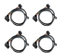 Generchin 4X Cable Integrado 12G Mini SAS HD A U.2 36P SFF-8643 A SAS U.2 SFF-8639 con Fuente de Alimentación de 15 Pines, Adecuado para SSD U.2