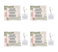 Generchin 4X Colcha de Bolsillo con Oración Colcha de Oración Individual Colcha Colorida Cosida A Mano Colcha Acogedora y Única con Poesía Simbolista para la Familia