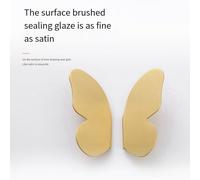 Generchin 4X Latón Nordic Manijas de la Mariposa, Sin Perforar la Instalación de Armario y Cajón del Gabinete del Zapato Maneja