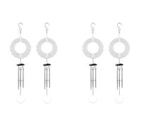 Generchin 4X SublimacióN Wind Spinner Blanks DecoracióN Al Aire Libre, Campanillas de Viento con 4 Tubos de Aluminio Engrosados para Mamá Abuela Mujer