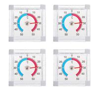 Generchin 4X Ventana Interior Exterior Pared Jardín Hogar Medición de Disco Graduado Temperatura Termómetro Doméstico Suministros