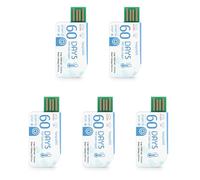 Generchin 5 Registrador de Datos de Temperatura USB TempU05s, Analizador de Temperatura de un Solo Uso de 60 Días, Informe PDF, Registrador de Temperatura USB