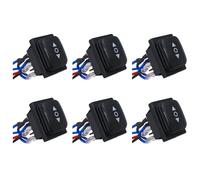 Generchin 6X Interruptor de Inversión de Polaridad Momentáneo, Actuador de Motor de Control A Prueba de Agua, Interruptor Basculante de 3 Posiciones y 6 Pines